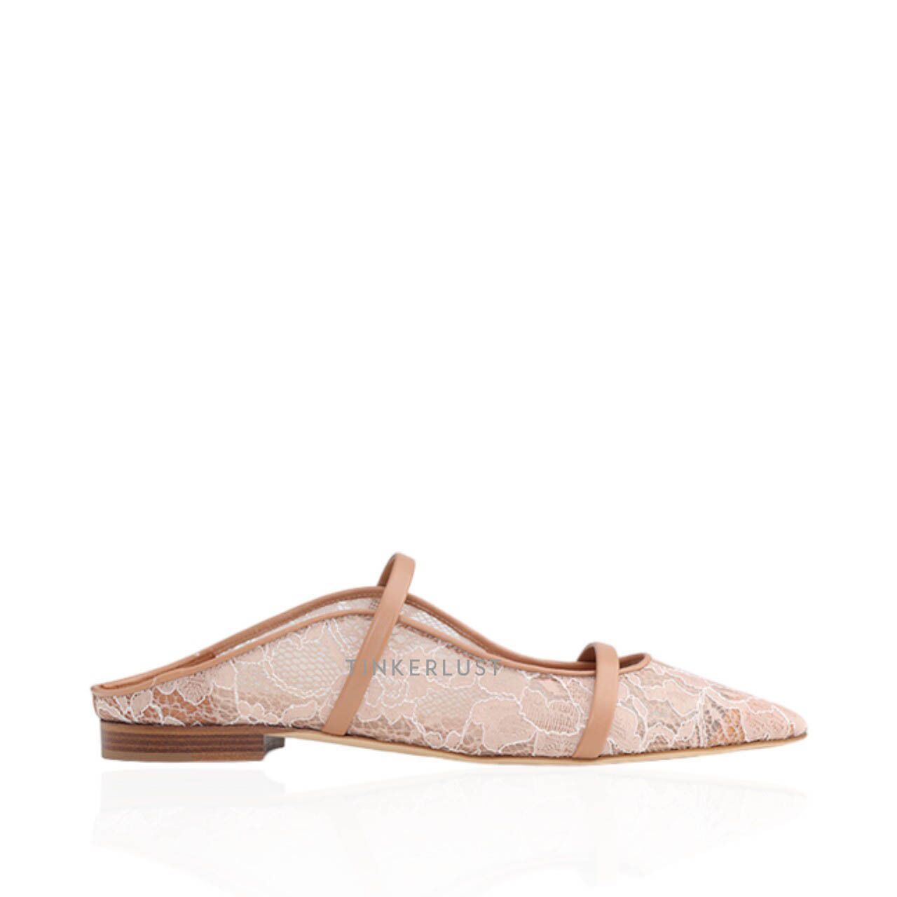 MALONE SOULIERS MAUREENFLAT97NAPPAPATENTNUDEBLUSH 関税送料込 sepatu flats Malone Souliers in Black/Nude Maureen Mules